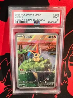 2025 POKEMON SVP PROMO UNOVA VICTINI ILLUSTRATION COLLECTION #208 VICTINI PSA 9 - Image 1