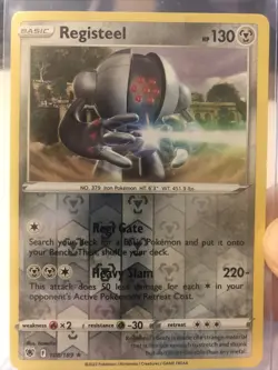 Registeel 108/189 Reverse Holo Rare Astral Radiance Pokemon Near Mint - Image 1