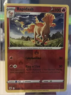 Pokemon TCG Rapidash 022/189 Swsh10: Astral Radiance Reverse Holo NM - Image 1