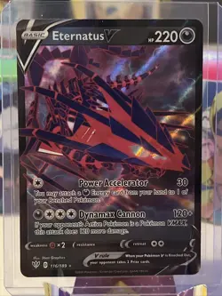 Pokemon TCG Eternatus V Darkness Ablaze 116/189 Holo Ultra Rare NM - Image 1