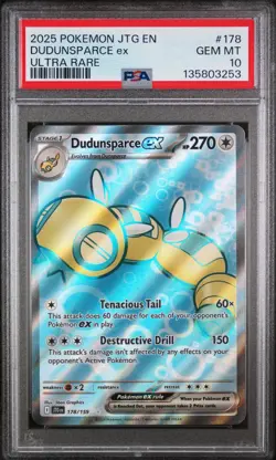 Pokemon Journey Together Dudunsparce ex 178 PSA 10 - Image 1