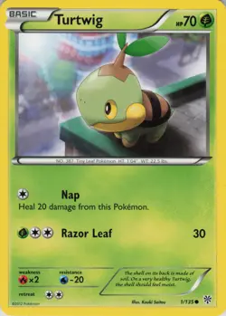 Turtwig 1/135 Common Plasma Storm Pokemon Near Mint - Image 1
