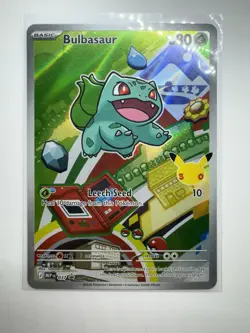 Pokemon Bulbasaur 037 MEP Promo Stamped Holo Basic 80 HP Leech Seed - Image 1