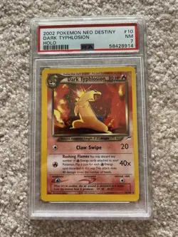 2002 Pokemon Neo Destiny Dark Typhlosion Holo 10/105 PSA 7 NM Near Mint - Image 1