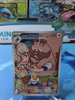 Arven's Greedent 205/182 Illustration Rare (IR) - Pokemon Destined Rivals NM - Image 1