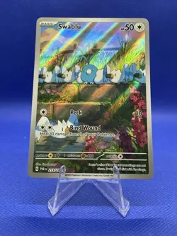 Pokemon TCG Swablu Paradox Rift 213/182 Holo Illustration Rare MINT - Image 1