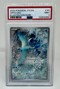PSA MINT 9 Pokemon TCG Articuno 161/159 Journey Together Illustration Rare Holo - Image 1