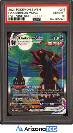 Pokemon 2021 Umbreon VMAX 215/203 Alt Art Evolving Skies GEM MINT PSA 10 - Image 1