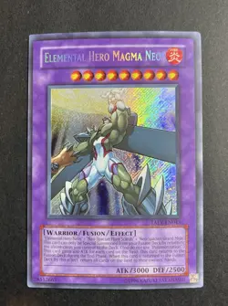 Yu-Gi-Oh! TCG Konami Elemental Hero Magma Neos TAEV-EN043 Secret Holo Vintage - Image 1