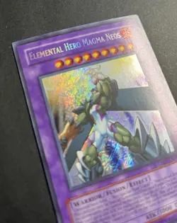 Yu-Gi-Oh! TCG Konami Elemental Hero Magma Neos TAEV-EN043 Secret Holo Vintage - Image 3