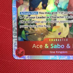 Bandai Ace & Sabo & Luffy OP13-007 Carrying on His Will SR Foil Holo 1000 HP - Image 5