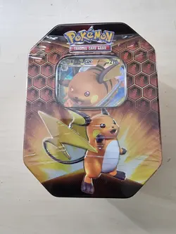 Pokemon TCG Hidden Fates RAICHU GX Tin Factory Sealed - Image 1