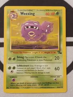 Pokemon Karte Smogmog 45/62 Fossil Set Pokemon Original TCG 1999 Vintage - Image 2