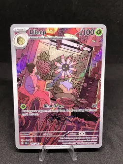 Pokemon TCG Lileep 145/142 Stellar Crown Illustration Rare Holo NM - Image 1