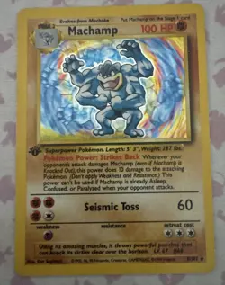 Pokemon Machamp 8/102 Deck Exclusives Holo Rare 1st Edition - Image 3