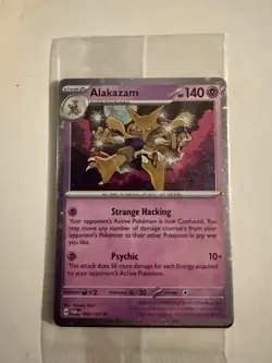 Pokemon Alakazam 082/167 Blister Exclusive Cosmos Holo – 140 HP – Stage 2 sealed - Image 1