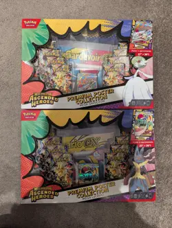 Pokemon TCG Ascended Heroes Premium Poster Collection Gardevoir and Lucario NEW - Image 1