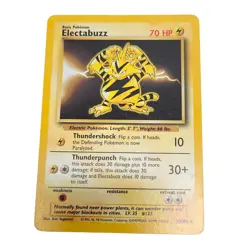 Electabuzz Base Set 20/102 Pokemon Card 1999 Collectible - Image 1