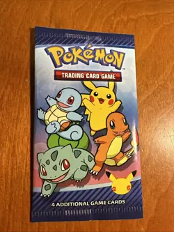 1X Pokemon 25th Anniversary McDonalds Promo Sealed Booster Card - Image 1
