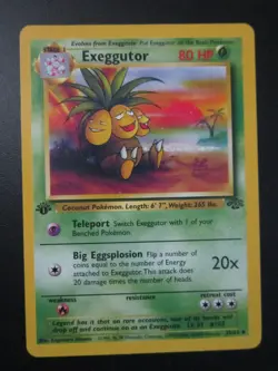 EXEGGUTOR POKEMON CARD 1ST EDITION 35/64 JUNGLE NON HOLO NEVER PLAYED NM- - Image 1