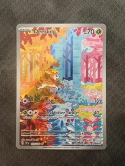 Pokemon TCG Deerling TEF 165/162 IR Temporal Forces Illustration Rare Card NM - Image 1