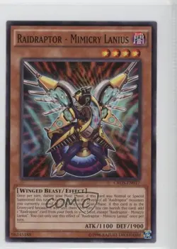 Raidraptor - Mimicry Lanius Unlimited YuGiOh Crossed Souls Base Set #CROS-EN017 - Image 1