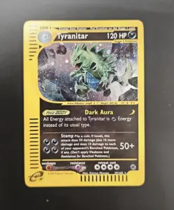 Pokemon Card-Tyranitar-29/165-Expedition- Holo-ENG-LP-Swirl - Image 1