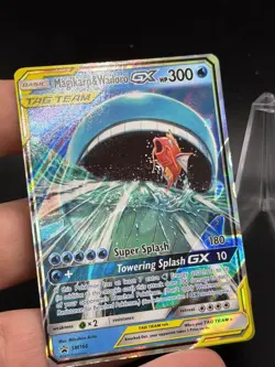 Pokemon TCG Magikarp & Wailord GX Tag Team Black Star Promo Card SM166 LP FA3 - Image 2