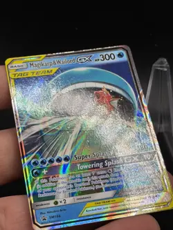 Pokemon TCG Magikarp & Wailord GX Tag Team Black Star Promo Card SM166 LP FA3 - Image 3