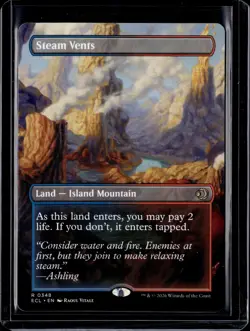 Steam Vents (Borderless) - 348 - ECL - NM - MTG Magic the Gathering - Image 1