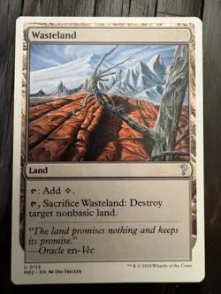 MTG White Border Mystery Booster 2 MB2 Wasteland - Image 1