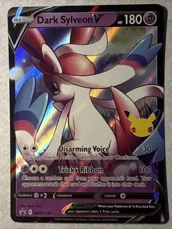 Pokemon TCG Dark Sylveon V SWSH134 Full Art Black Star Promo Rare Holo - Image 1