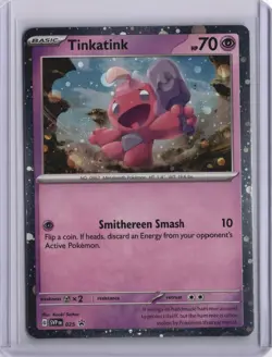 Tinkatink SVP 025 Black Star Promo Cosmos Holo Pokemon Card NM - Image 1