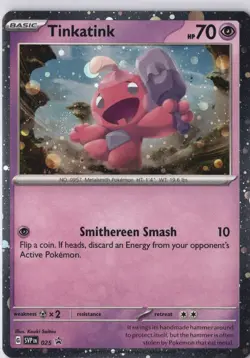 Tinkatink SVP 025 Black Star Promo Cosmos Holo Pokemon Card NM - Image 2
