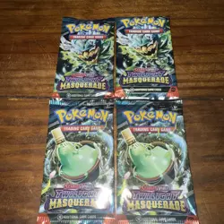 (Lot of 4) Pokemon Scarlet & Violet: Twilight Masquerade Booster Pack - Image 1