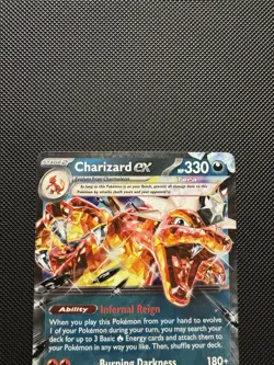 Pokemon TCG Charizard ex 054/091 SV: Paldean Fates Double Rare Near Mint - Image 3