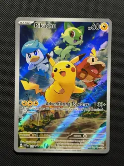 Pikachu 027 Promo Holo SVP Black Star Promo Paldea Evolved Pokemon TCG NM A - Image 1