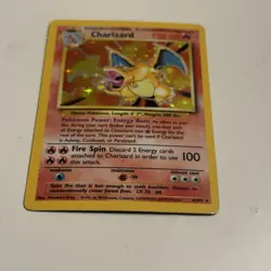 Pokemon TCG 1999 Base Set | Charizard 4/102 Unlimited MODERATELY PLAYED See Pics - Image 4