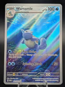 Wartortle 171/165 - Pokemon Scarlet & Violet 151 Illustration Rare NM - Image 1