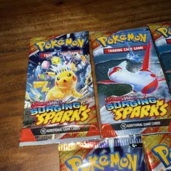 POKEMON SCARLET & VIOLET LOT (5) BOOSTER PACKS SURGING SPARKS - Image 4