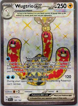 Wugtrio ex 190/162 Full Art Ultra Rare Temporal Forces Pokemon PACK FRESH NM * - Image 1