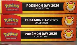 LOT OF 3 Pokemon Day 2026 Collection Box New SEALED - 30th Anniversary Pikachu - Image 2