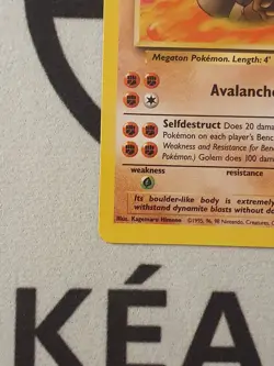 Pokemon Karte Geowaz 36/62 Fossil Set Pokemon Original TCG 1999 Vintage Golem - Image 5