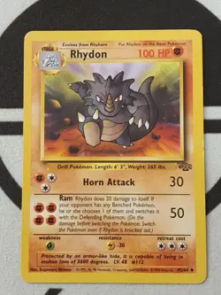 Pokemon Karte Rizeros 45/64 Dschungel Set 1999 Jungle Pokemon TCG Rhydon - Image 2
