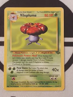 Pokemon Karte Giflor 31/64 Dschungel Set Jungle Pokemon Vintage Vileplume - Image 2