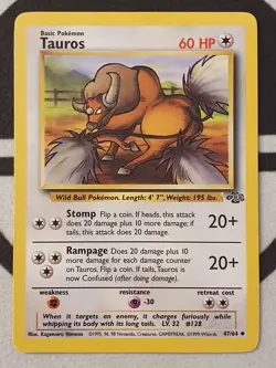 Pokemon Karte Tauros 47/64 Dschungel Set Jungle Pokemon NM - Image 2