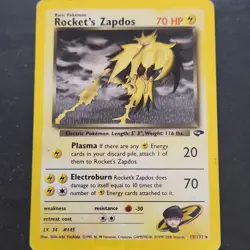 Pokemon Rocket's Zapdos Holo Rare 15/132 Gym Challenge English 70 HP Yoshida - Image 1