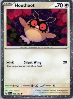 Pokemon TCG Hoothoot 126/162 Temporal Forces Cosmos Holo NM - Image 1