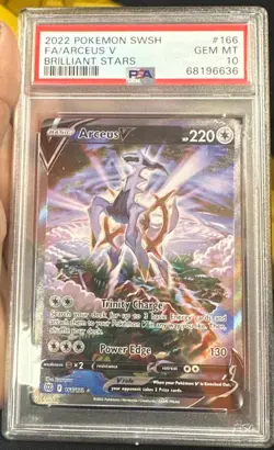 Pokemon Arceus V 166/172 Brilliant Stars Full Art Ultra Rare Holo PSA 10 2022 - Image 1