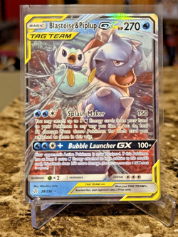 Pokemon TCG Blastoise Piplup GX Tag Team 38/236 NM - Image 1